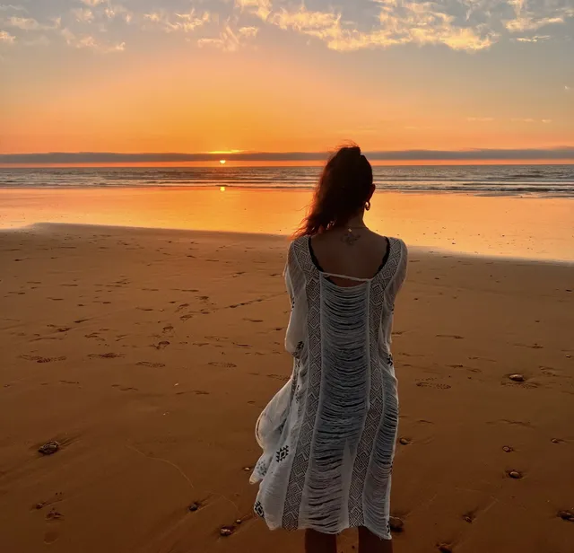 Sunset on the beach in Essaouira